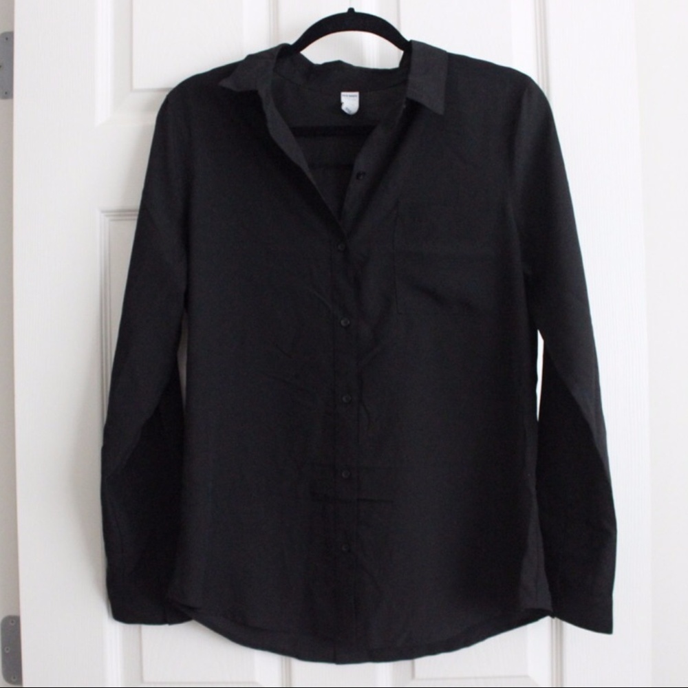 Old Navy Black Button Down Shirt